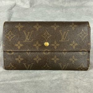 Authentic Louis Vuitton Monogram International Long Wallet